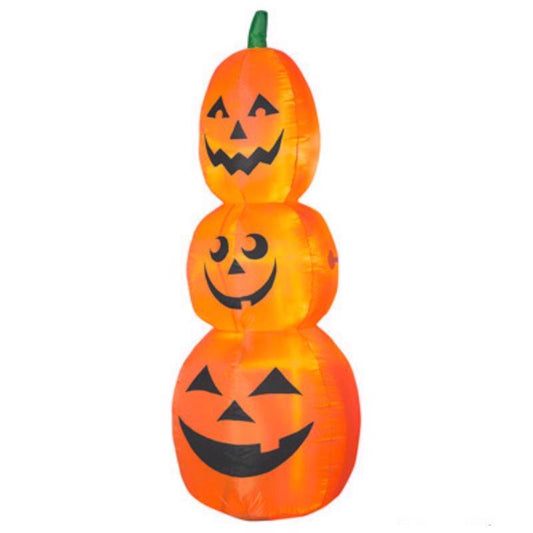 Gemmy Airblown 7 ft. LED Prelit Pumpkin Stack Inflatable