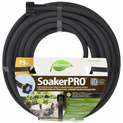 Element SoakerPRO 3/8 in. D X 75 ft. L Soaker Black PVC Soaker/Sprinkler Hose (Pack of 5)