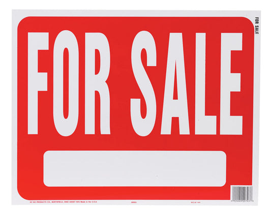 Hy-Ko English For Sale Sign Plastic 15 in. H x 19 in. W (Pack of 5)