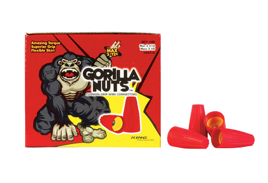 King Innovation Gorilla Nuts Insulated Wire Connector Red/Yellow 100 pk