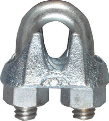 Wire Cable Clamp, Zinc, 0.25-In.