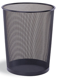 Organize It All 42167W-B 13-3/4 X 11-1/2 Black Round Wastebaskets