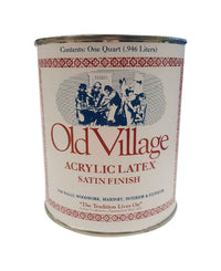 Old Village Rittenhouse Ivory Satin Acrylic Latex Water-Based Exterior & Interior Paint 1 qt.