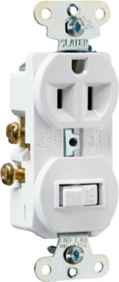 Combination Switch & Outlet, White