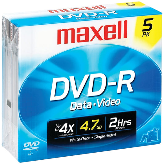 Maxell 4.7 GB DVD-R 5 pk