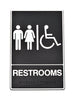 Hy-Ko English Restrooms (Handicap, Braille) Sign Plastic 9 in. H x 6 in. W (Pack of 3)