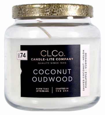 Candle lite 4274237 14 Oz Coconut Oudwood CLCo Jar Candle With Metal Lid (Pack of 3)