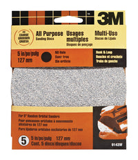 3M 5 in. Aluminum Oxide Hook and Loop Sanding Disc 40 Grit Coarse 5 pk