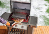 KettlePizza Deluxe Gas Pro Silver Stainless Steel Pizza Oven Kit with Wood Handle