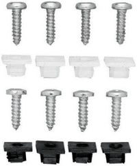Deluxe License Plate Fastener, Nylon, White, 4-Pk. (Pack of 6)