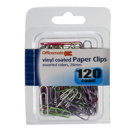 Officemate OIC Regular Assorted Color Paper Clips 120 pk