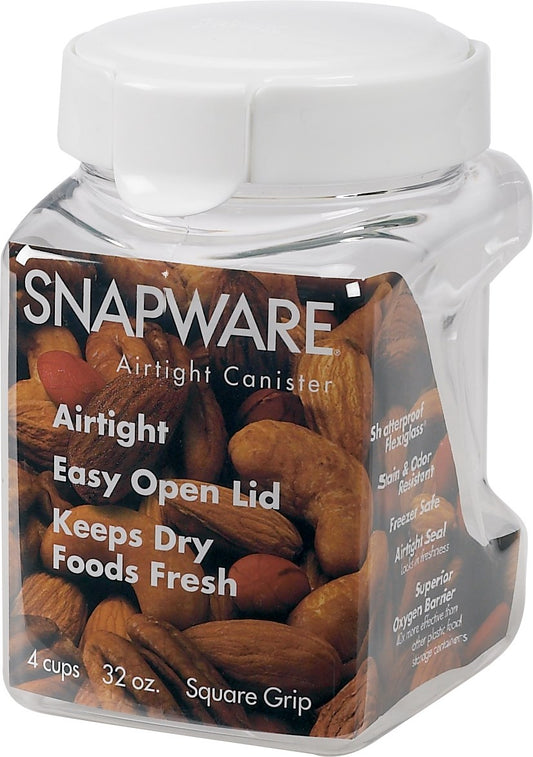 Snapware 1098538 4.4 Cup Square-Grip Small Canister
