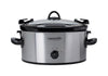Crock Pot Cook and Carry 6 qt Silver Stainless Steel Slow Cooker