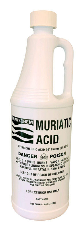 Transchem  Muriatic Acid  1 qt. Liquid (Pack of 12)