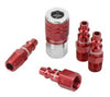 Legacy Aluminum Air Coupler and Plug Set 1 in.   5 pc