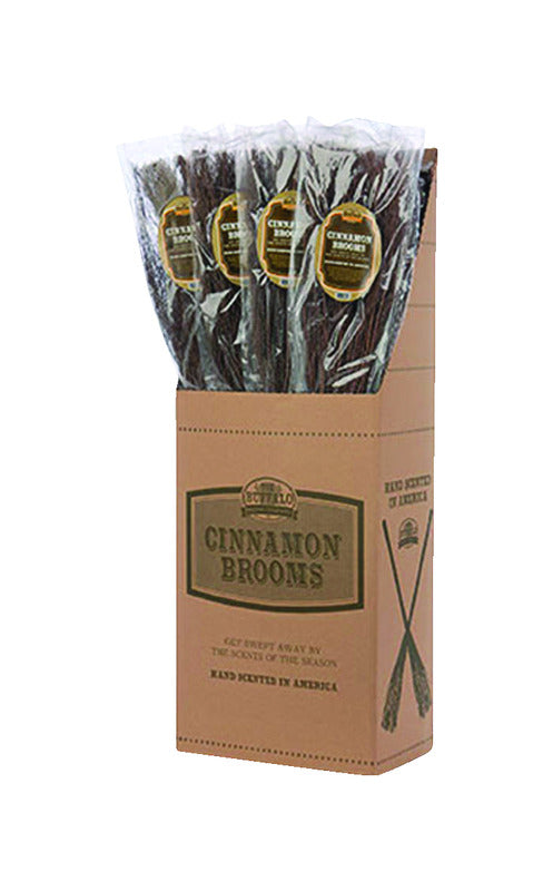 Buffalo Broom Company Cinnamon Broom Christmas Decoration Brown Wood 1 pk (Pack of 18)