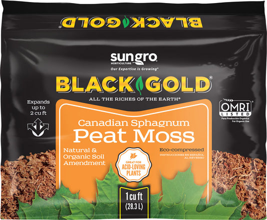 Black Gold Organic Canadian Sphagnum Peat Moss 1 cu ft
