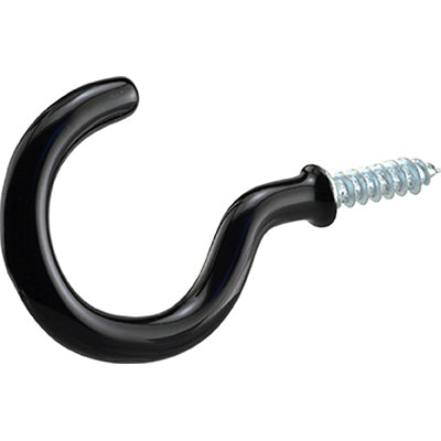 Cup Hooks, Black, 2.25-In., 4-Pk. (Pack of 4)