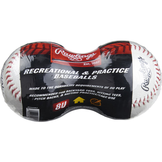 Rawlings White Synthetic Leather Baseball 2 pk