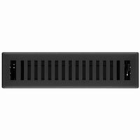 Signature Series Floor Register, Black Iron Montezuma, Steel, 2-1/4 x 12-In.