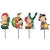 8" Peanuts 4 Pk 2d Pre-Lit Flat Pvc Xmas Pathway Markers Joy