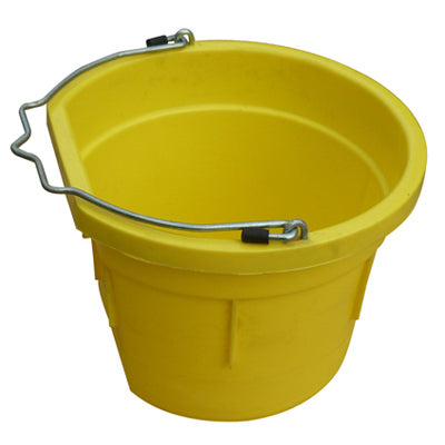 Utility Bucket, Flat Sided, Yellow Resin, 8-Qts.