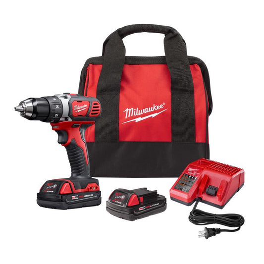 Milwaukee M18 18 V 1/2 in. Brushed Cordless Compact Drill Kit (Battery & Charger)