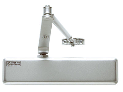 12741 Commercial Door Closer, Aluminum Finish, Adjustable Size 1-4