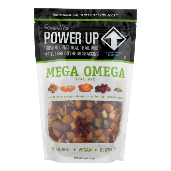 Gourmet Nut - Mezcla de frutos secos Mega Omega - Caja de 6 - 14 oz (paquete de 6)