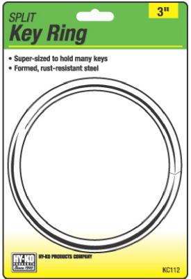 Split Key Ring, Super Size, Stainless Steel (Pack of 5)
