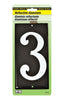 Hy-Ko 3-1/2 in. Reflective White Aluminum Number 3 Nail-On 1 pc. (Pack of 10)