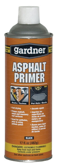 Gardner  Gloss  Black  Asphalt Primer  17 oz.