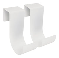 Mide Products 6 in. L Powder Coated White Aluminum Short Slip-On Hook 25 lb. cap. 2 pk