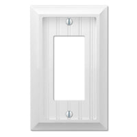 Amerelle White 1 gang Wood Rocker Wall Plate 1 pk