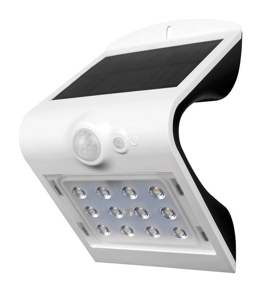 Luceco  White  Motion-Sensing  LED  Solar Motion Sensing Wall Light