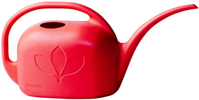Indoor Watering Can, Red Plastic, 1-Gallon