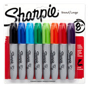 Sharpie 38250pp Broad/Large Chisel Point Permanent Markers Assortment 8 Count