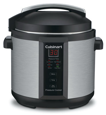 Cuisinart  Stainless Steel  Pressure Cooker  6 qt. Black/Silver