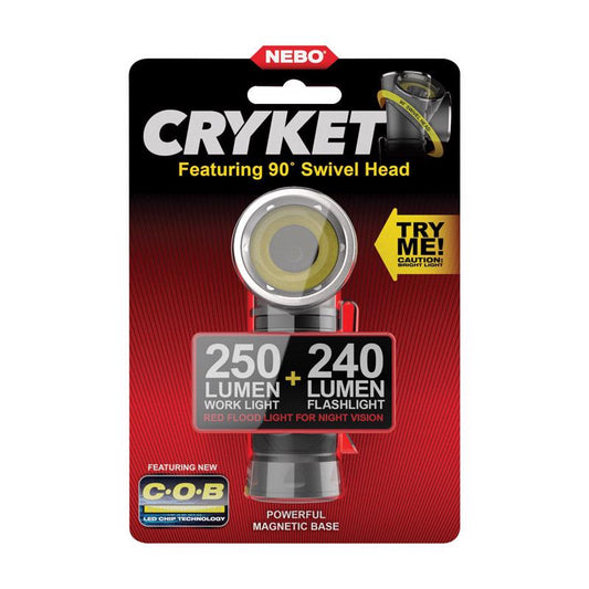 Nebo Cryket 240 lm Black LED COB Flashlight AAA Battery