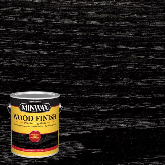 Minwax Wood Finish Semi-Transparent True Black Oil-Based Penetrating Wood Stain 1 gal (Pack of 2)