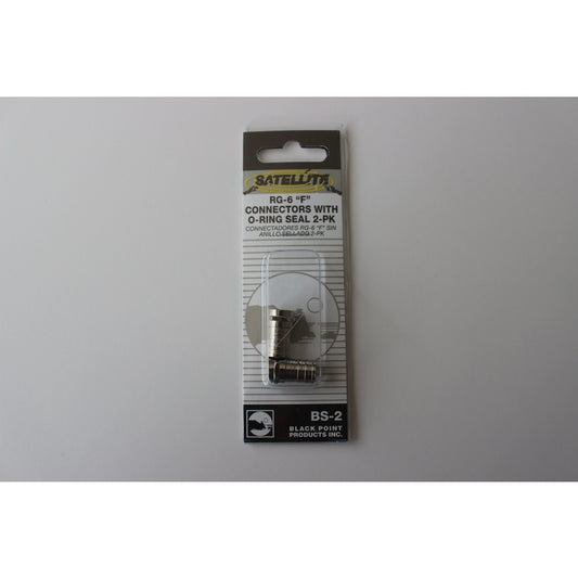 Black Point Products F-Connector Coaxial Connector 2 pk