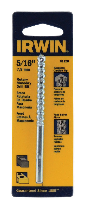 Irwin  5/16 in.  x 4 in. L Carbide Tipped  Rotary Drill Bit  1 pc.