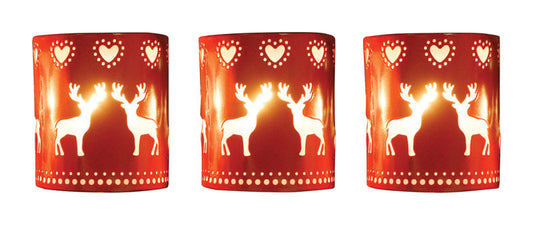 Sienna  Red  Deer/Heart Lantern  Christmas Decor