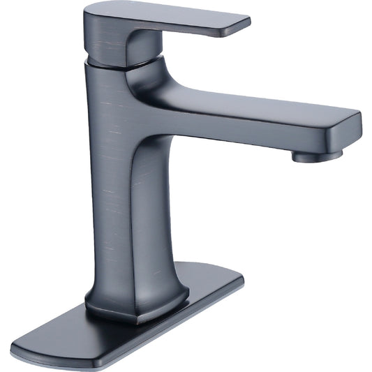 Ultra Faucets Dean Oil Rubbed Bronze Single-Hole Bathroom Sink Faucet 4 in.
