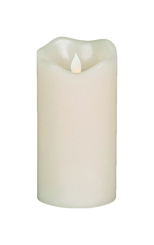 Gerson  Ivory  No Scent Scent LED  Candle  6 in. H x 3 in. Dia.