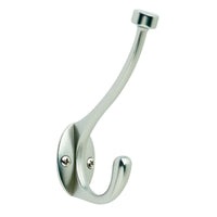 Amerock  5-1/2 in. L Chrome  Silver  Zinc  Medium  Pilltop Coat and Hat  Hook  1 pk