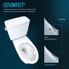 TOTO® Drake® Two-Piece Elongated 1.6 GPF Universal Height TORNADO FLUSH® Toilet with CEFIONTECT® and SoftClose® Seat, WASHLET®+ Ready, Cotton White - MS776124CSFG#01
