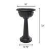 Bloem Grecian 32 in. H X 18 in. D Plastic Urn Planter Black