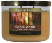 Candle lite 4165692 11.5 Oz 3-Wick Golden Woods Royale Classics? Jar Candle With Metal Lid (Pack of 4)