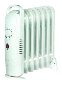 Konwin White Steel 5.9A 120V 700W Oil Filled Electric Heater 12.4 H x 5.4 W x 15.1 D in.